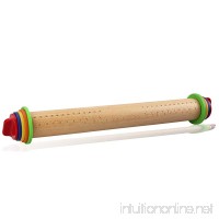 ZUZU BOOM Adjustable Wood Rolling Pin with Removable Rings Baking Dough Pizza Pie Cookies (wood) - B076Y3N1NB